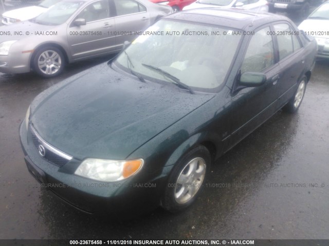 JM1BJ226910478891 - 2001 MAZDA PROTEGE LX/ES მწვანე ფოტო 2