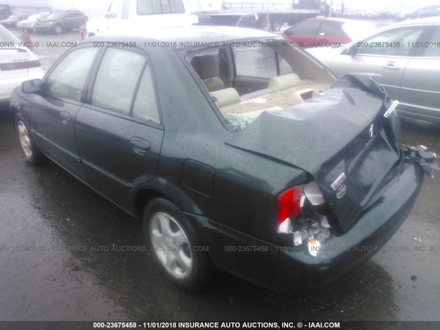 JM1BJ226910478891 - 2001 MAZDA PROTEGE LX/ES მწვანე ფოტო 3