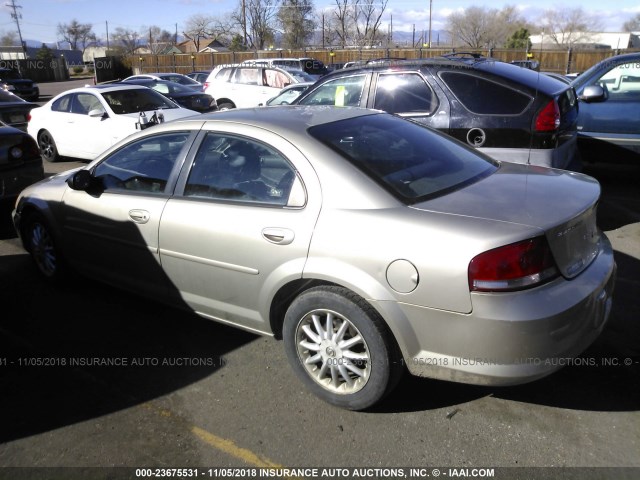 1C3EL46X72N232405 - 2002 CHRYSLER SEBRING LX GOLD photo 3