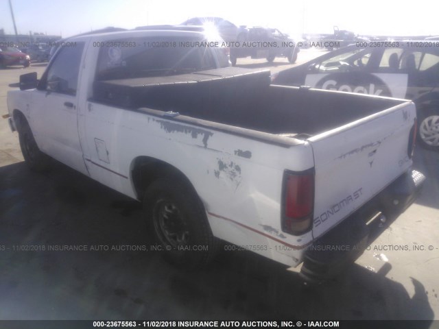 1GTCS14R2M8536221 - 1991 GMC SONOMA WHITE photo 3