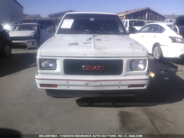 1GTCS14R2M8536221 - 1991 GMC SONOMA WHITE photo 6