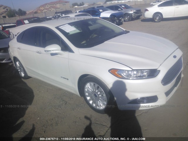 3FA6P0LU1FR264573 - 2015 FORD FUSION SE HYBRID WHITE photo 1