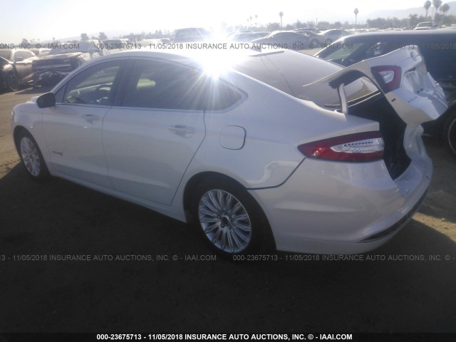 3FA6P0LU1FR264573 - 2015 FORD FUSION SE HYBRID WHITE photo 3