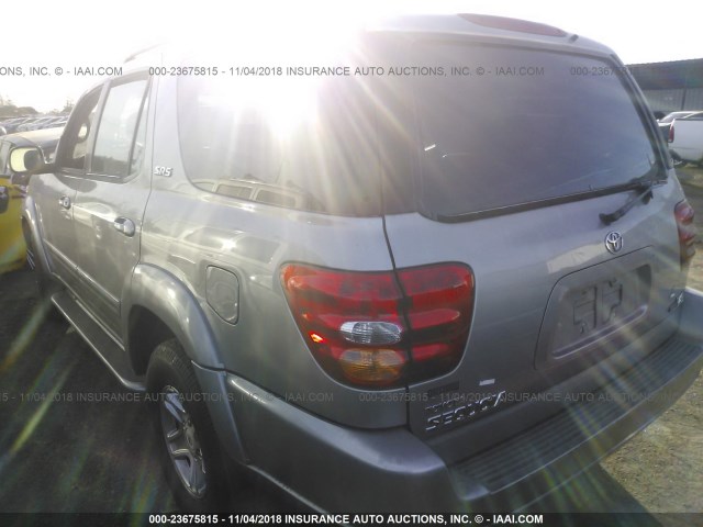 5TDZT34A43S153307 - 2003 TOYOTA SEQUOIA SR5 SILVER photo 3