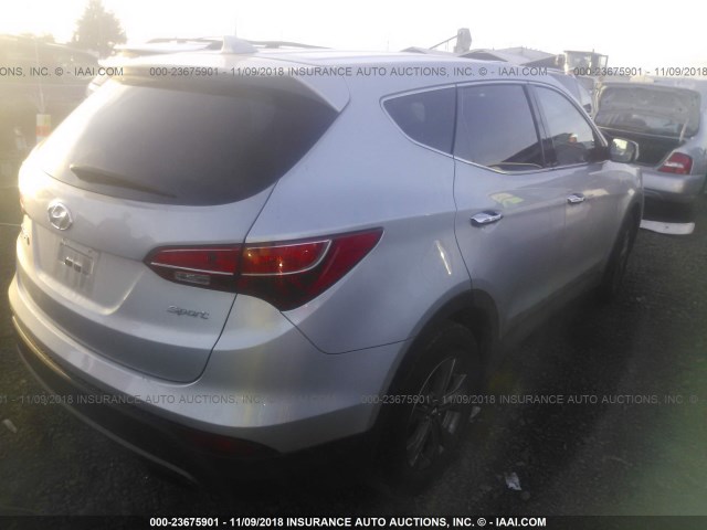 5XYZT3LB3GG321760 - 2016 HYUNDAI SANTA FE SPORT  SILVER photo 4