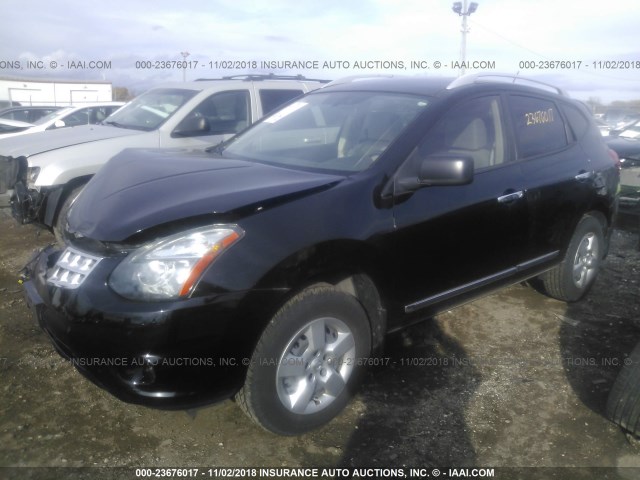 JN8AS5MT1EW607663 - 2014 NISSAN ROGUE SELECT S BLACK photo 2