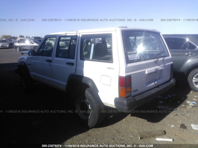 1J4FJ28S8TL312332 - 1996 JEEP CHEROKEE SE WHITE photo 3