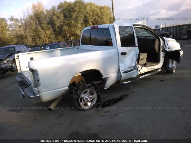 3D7KS28A77G783163 - 2007 DODGE RAM 2500 ST/SLT WHITE photo 4