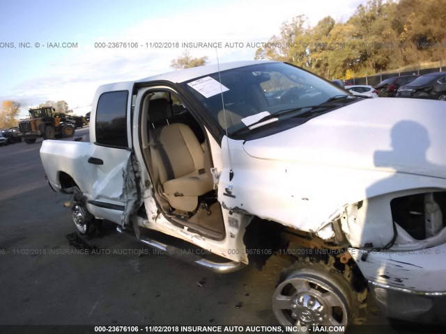 3D7KS28A77G783163 - 2007 DODGE RAM 2500 ST/SLT WHITE photo 6