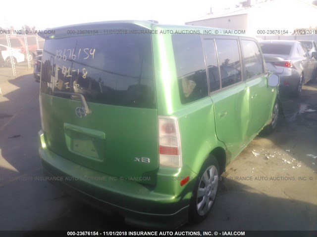 JTLKT324464078613 - 2006 TOYOTA SCION XB მწვანე ფოტო 4
