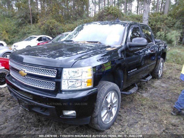 3GCPKTE74DG297372 - 2013 CHEVROLET SILVERADO K1500 LTZ BLACK photo 2