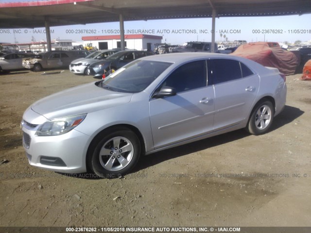 1G11B5SL5EF267876 - 2014 CHEVROLET MALIBU LS SILVER photo 2