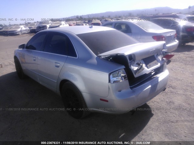 WAUDF78E07A157750 - 2007 AUDI A4 2.0T QUATTRO SILVER photo 3