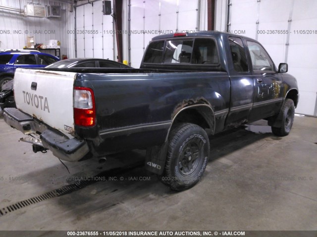 JT4UN24D7T0030614 - 1996 TOYOTA T100 XTRACAB SR5 GREEN photo 4