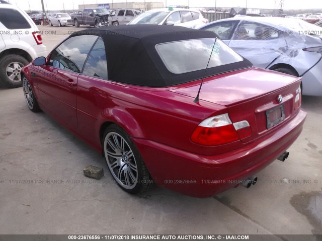 WBSBR93411EX20180 - 2001 BMW M3 CI RED photo 3