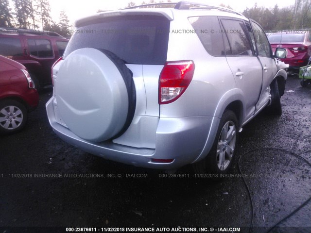 JTMZK32V976005474 - 2007 TOYOTA RAV4 SPORT SILVER photo 4