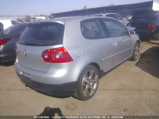 WVWFV71K27W046750 - 2007 VOLKSWAGEN NEW GTI FAHRENHEIT SILVER photo 4