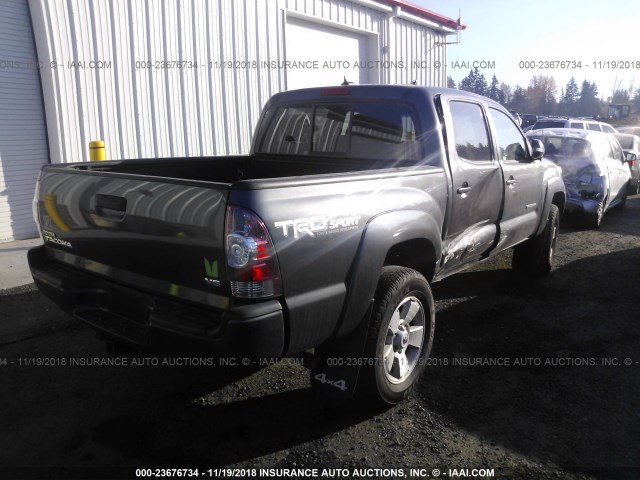 3TMLU4EN5FM171717 - 2015 TOYOTA TACOMA DOUBLE CAB/TRD PRO GRAY photo 4