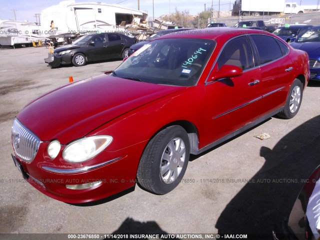 2G4WC582681140649 - 2008 BUICK LACROSSE CX RED photo 2