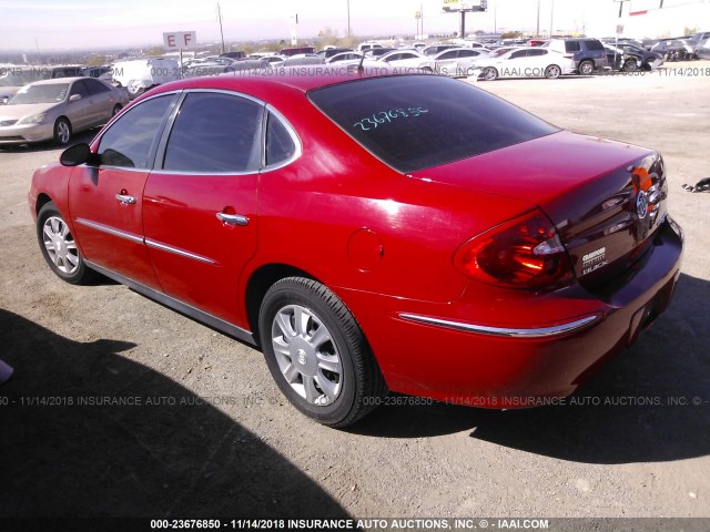 2G4WC582681140649 - 2008 BUICK LACROSSE CX RED photo 3