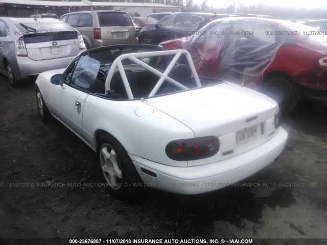 JM1NA3517L0108156 - 1990 MAZDA MX-5 MIATA WHITE photo 3