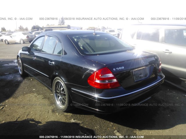 WDBUF70J95A795888 - 2005 MERCEDES-BENZ E 500 BLACK photo 3