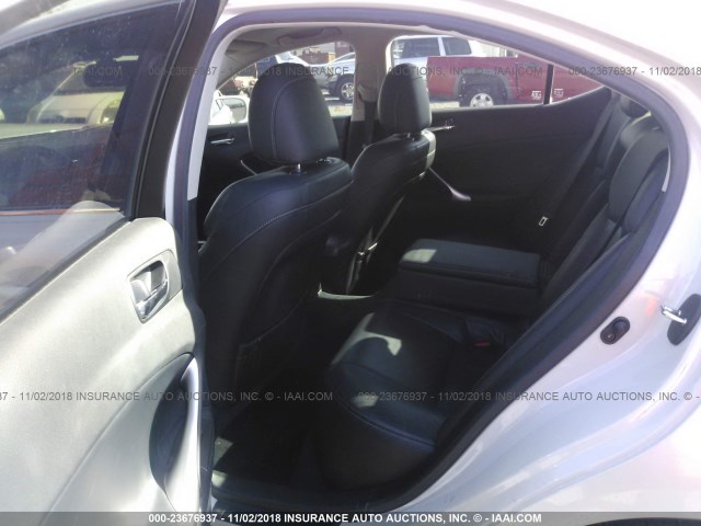 JTHBK262595101265 - 2009 LEXUS IS 250 WHITE photo 8