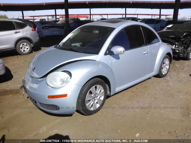 3VWRW31CX9M515112 - 2009 VOLKSWAGEN NEW BEETLE S/SE BLUE photo 2