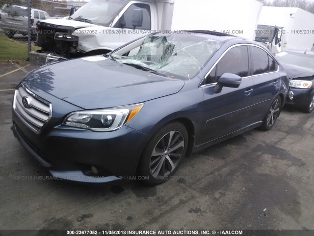 4S3BNAL63F3055257 - 2015 SUBARU LEGACY 2.5I LIMITED BLUE photo 2