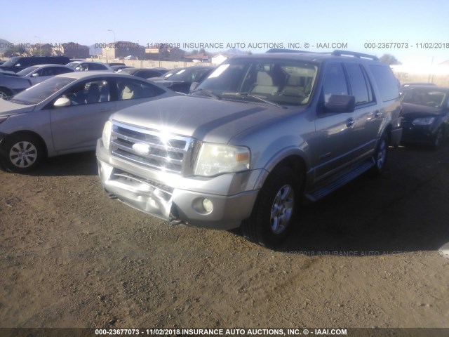 1FMFK16578LA17378 - 2008 FORD EXPEDITION EL XLT SILVER photo 2