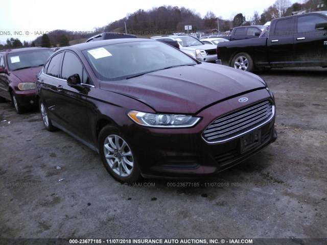 3FA6P0G72FR180265 - 2015 FORD FUSION S MAROON photo 1