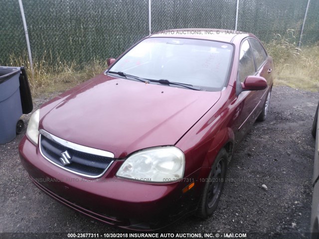 KL5JD56Z47K620978 - 2007 SUZUKI FORENZA MAROON photo 2