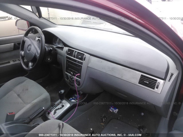 KL5JD56Z47K620978 - 2007 SUZUKI FORENZA MAROON photo 5