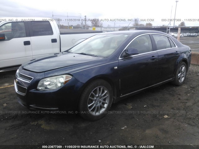 1G1ZH57B48F162610 - 2008 CHEVROLET MALIBU 1LT BLUE photo 2