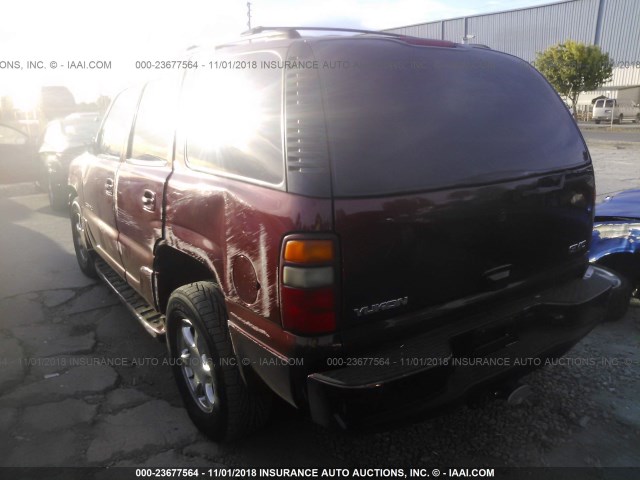 1GKEK63U13J242655 - 2003 GMC YUKON DENALI BURGUNDY photo 3