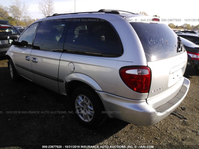 2B4GP44362R560178 - 2002 DODGE GRAND CARAVAN SPORT SILVER photo 3