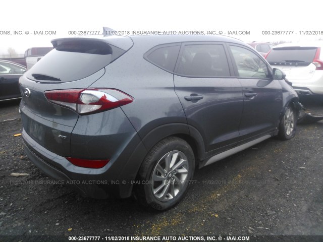 KM8J3CA48JU734552 - 2018 HYUNDAI TUCSON SE BLUE photo 4