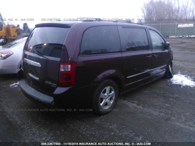 2D8HN541X9R573366 - 2009 DODGE GRAND CARAVAN SXT MAROON photo 4