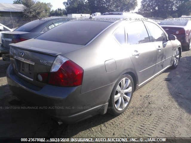 JNKBY01E36M207896 - 2006 INFINITI M45 SPORT TAN photo 4