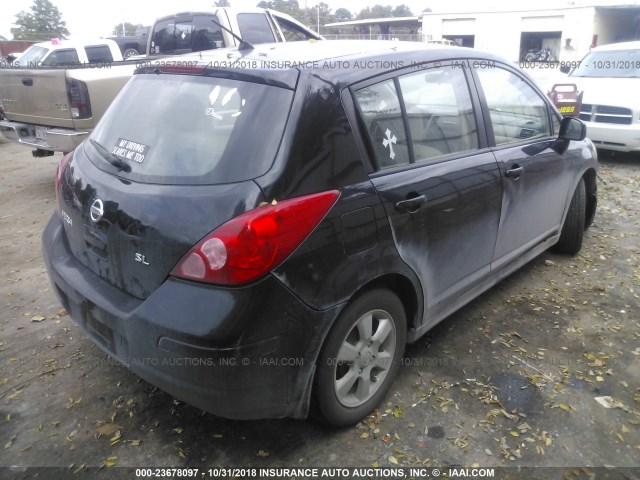 3N1BC13E97L452140 - 2007 NISSAN VERSA S/SL BLACK photo 4