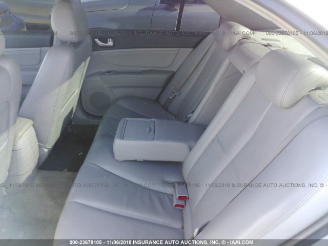 5NPEU46F06H046842 - 2006 HYUNDAI SONATA GLS/LX SILVER photo 8