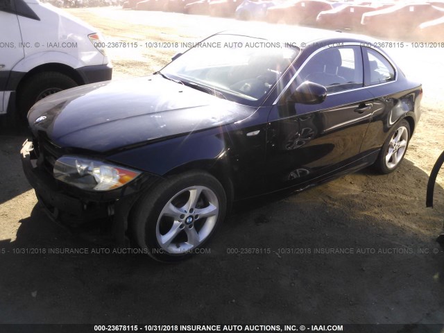 WBAUP9C56BVL90596 - 2011 BMW 128 I BLACK photo 2