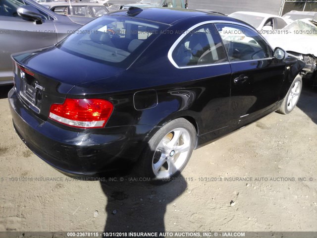 WBAUP9C56BVL90596 - 2011 BMW 128 I BLACK photo 4