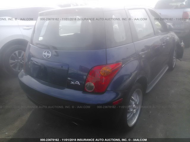 JTKKT604540046699 - 2004 TOYOTA SCION XA BLUE photo 4