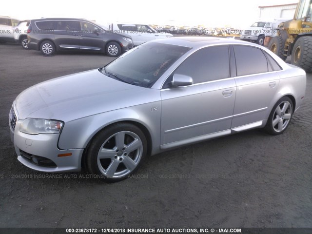 WAUGL68E35A522046 - 2005 AUDI NEW S4 QUATTRO SILVER photo 2