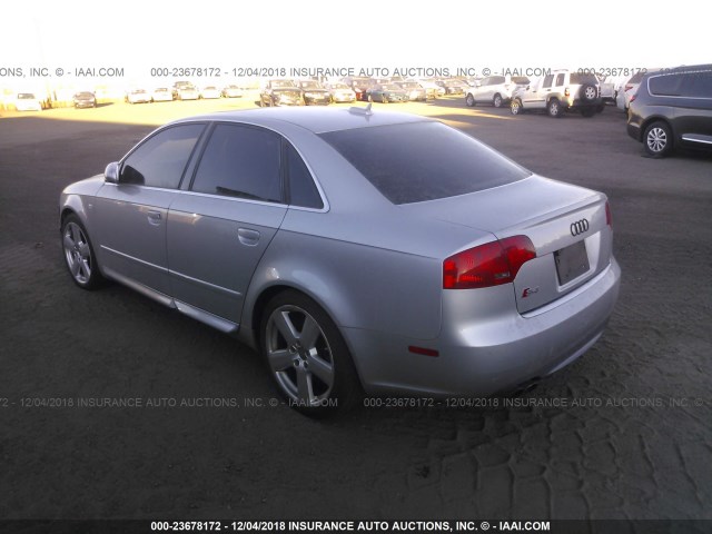 WAUGL68E35A522046 - 2005 AUDI NEW S4 QUATTRO SILVER photo 3