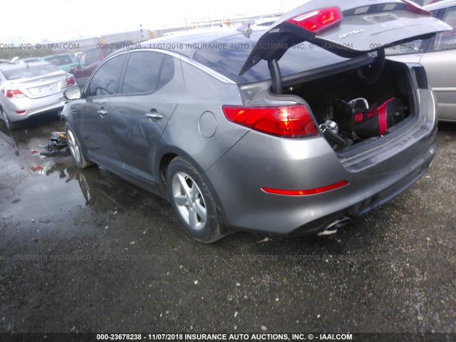 5XXGM4A78EG340895 - 2014 KIA OPTIMA LX GRAY photo 3