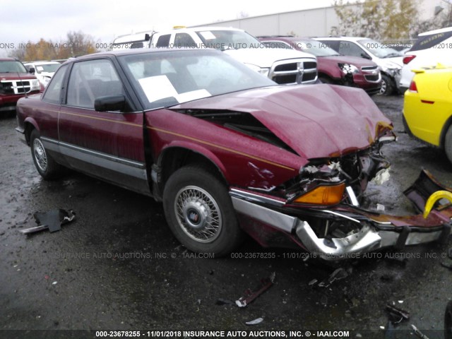 2G4WD14T4K1464372 - 1989 BUICK REGAL LIMITED RED photo 1