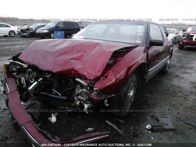 2G4WD14T4K1464372 - 1989 BUICK REGAL LIMITED RED photo 2
