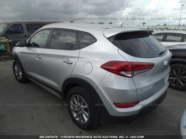 KM8J33A41JU743223 - 2018 HYUNDAI TUCSON SEL/SEL PLUS SILVER photo 3